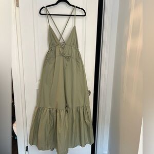 New! Asos Maxi poplin tier dress